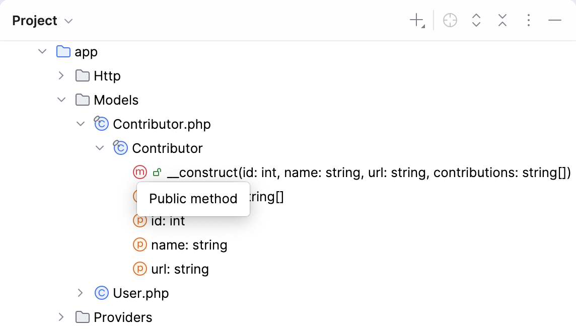 Tooltips in the Project tool window