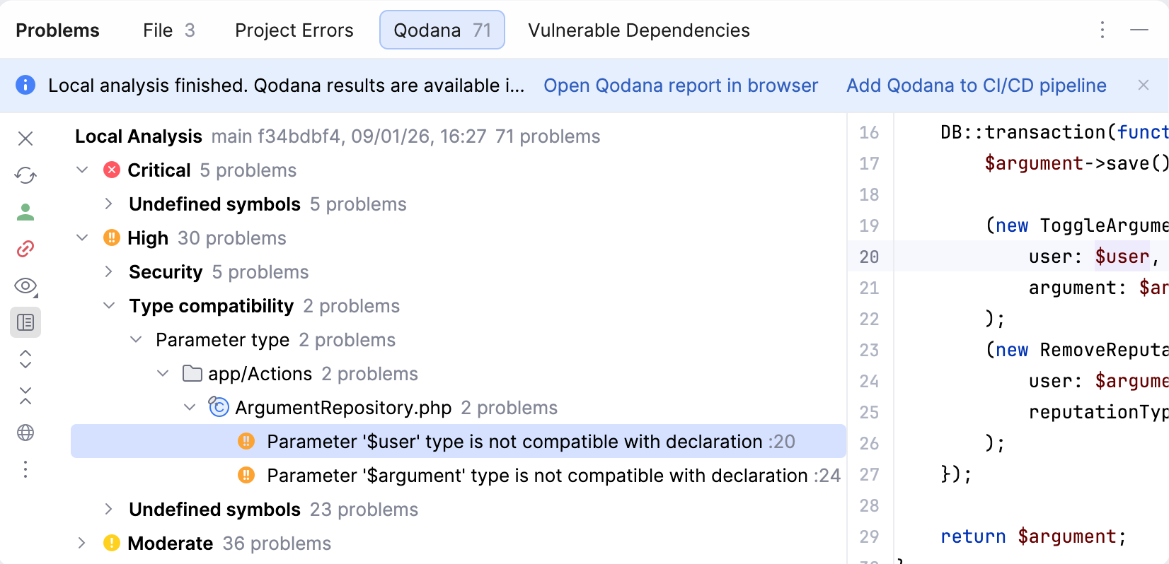 Qodana results Qodana results