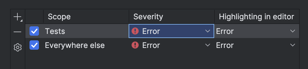 Change inspection severity | PhpStorm Documentation