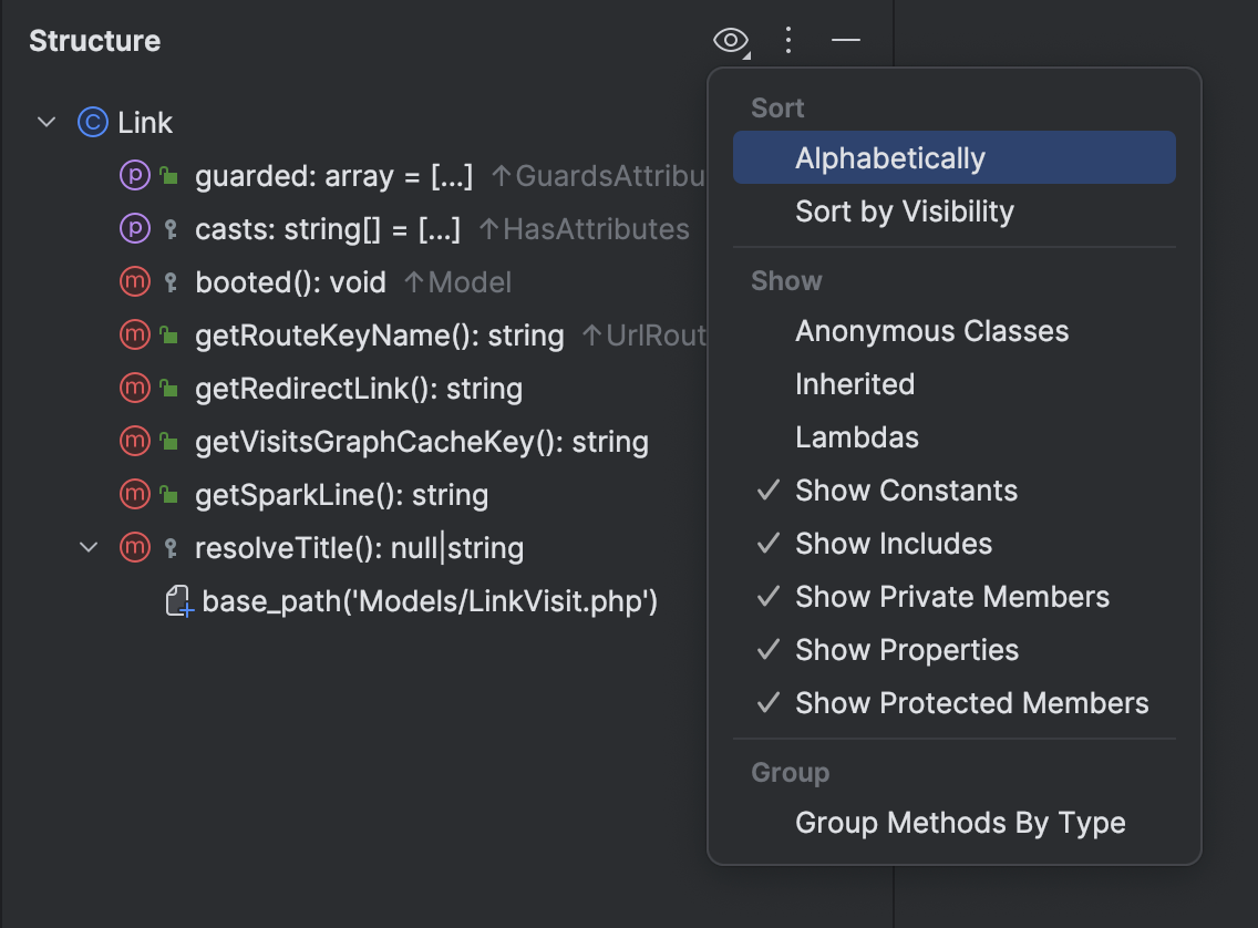 File structure | PhpStorm Documentation