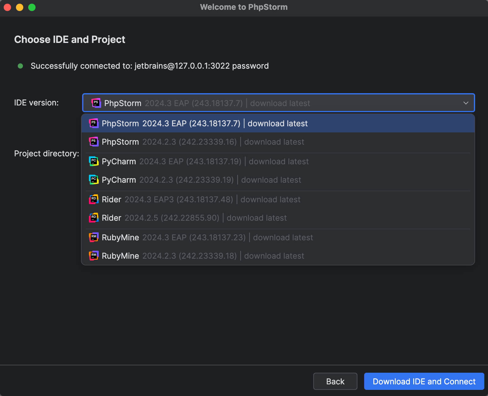 Connect to a remote server from PhpStorm | PhpStorm Documentation