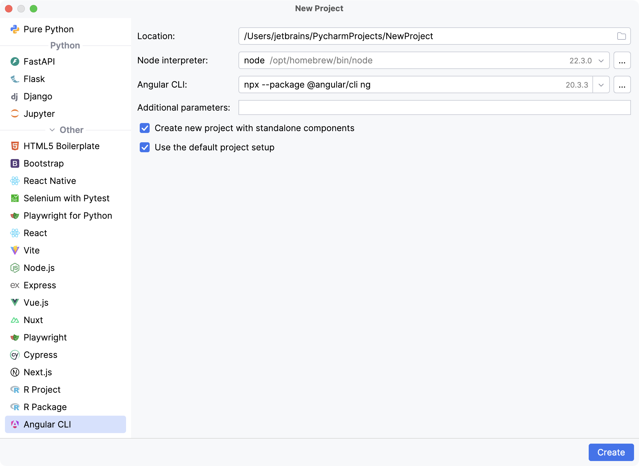 Create a new Angular app