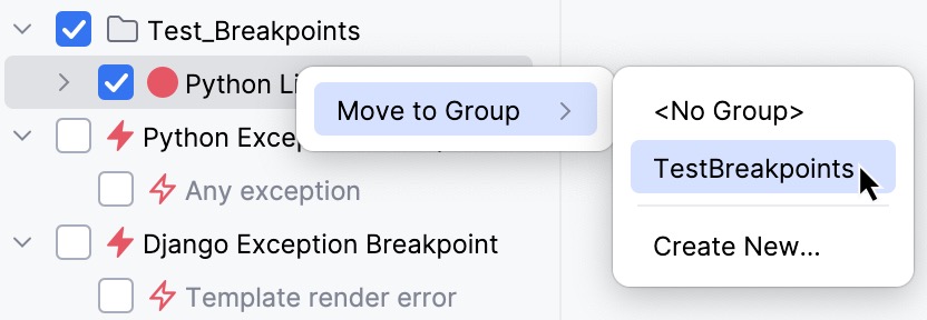 Move to group Move to group
