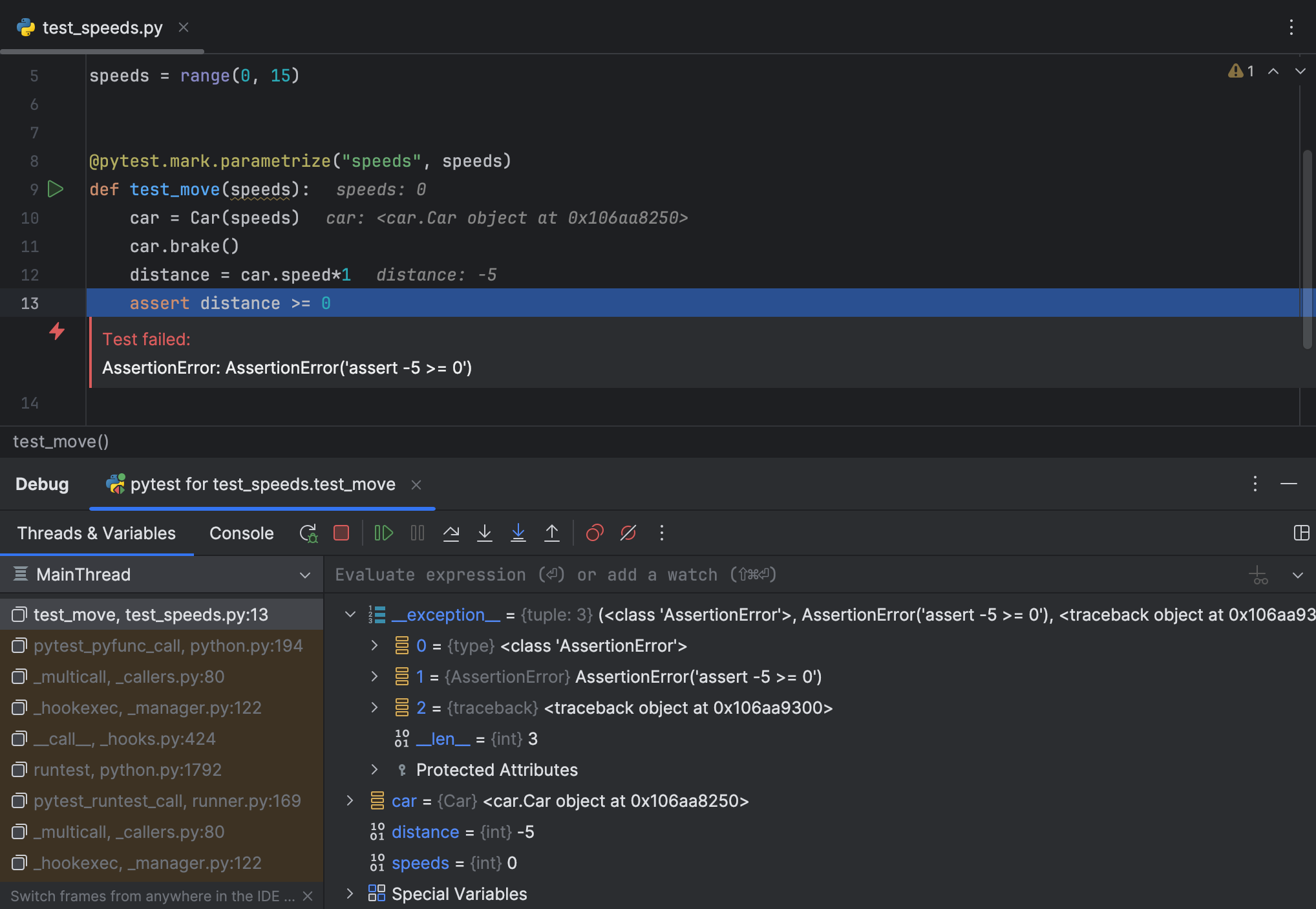 Rerun and debug tests | PyCharm Documentation