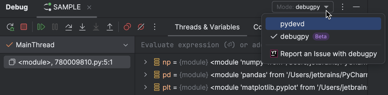 运行并调试 Jupyter 笔记本代码单元格 | PyCharm 文档