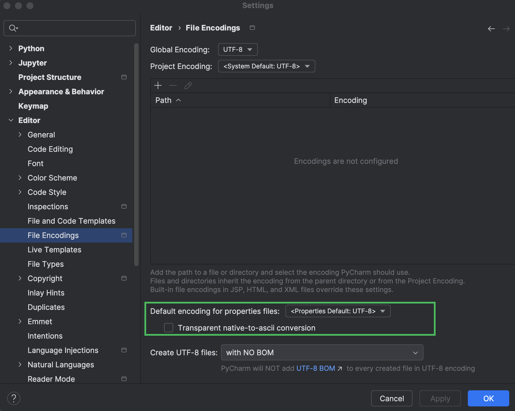 Properties files | PyCharm Documentation