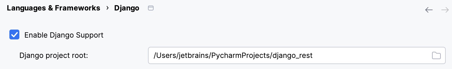 Django project root field Django project root field