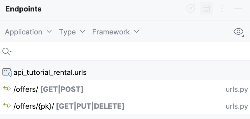 Endpoints 工具窗口