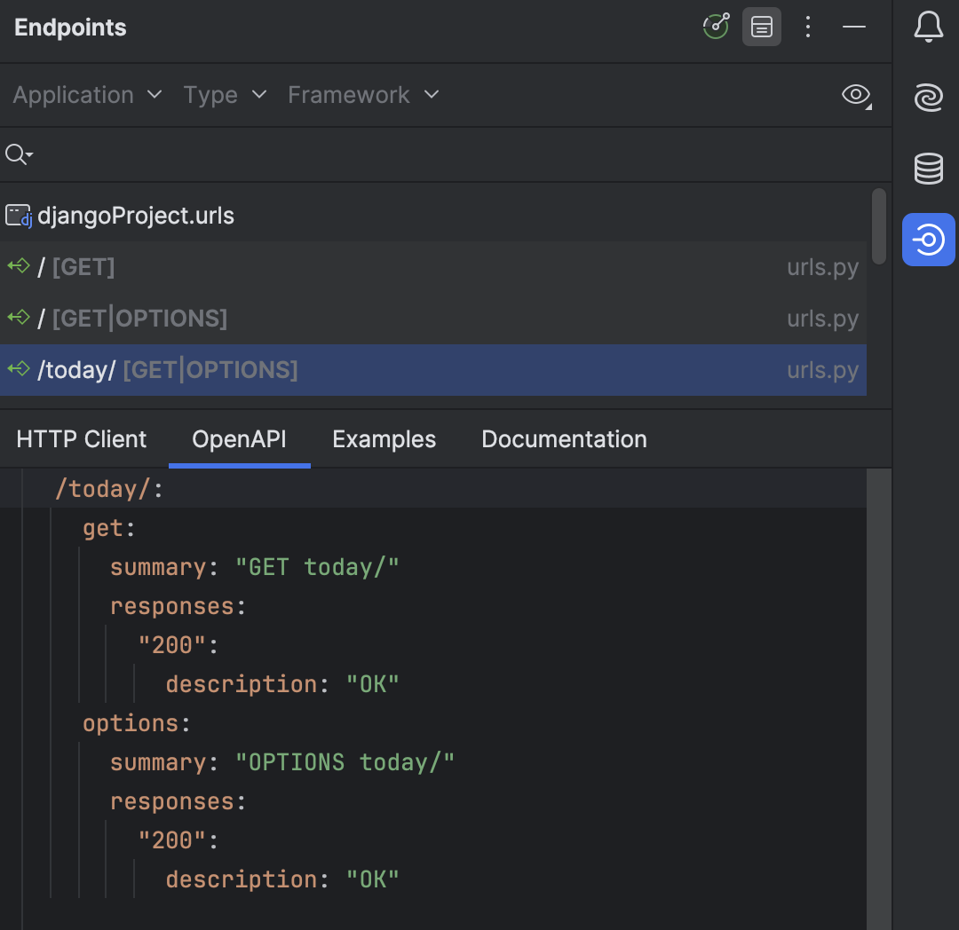 Endpoints 工具窗口 | PyCharm 文档