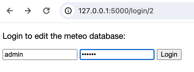 Login form Login form