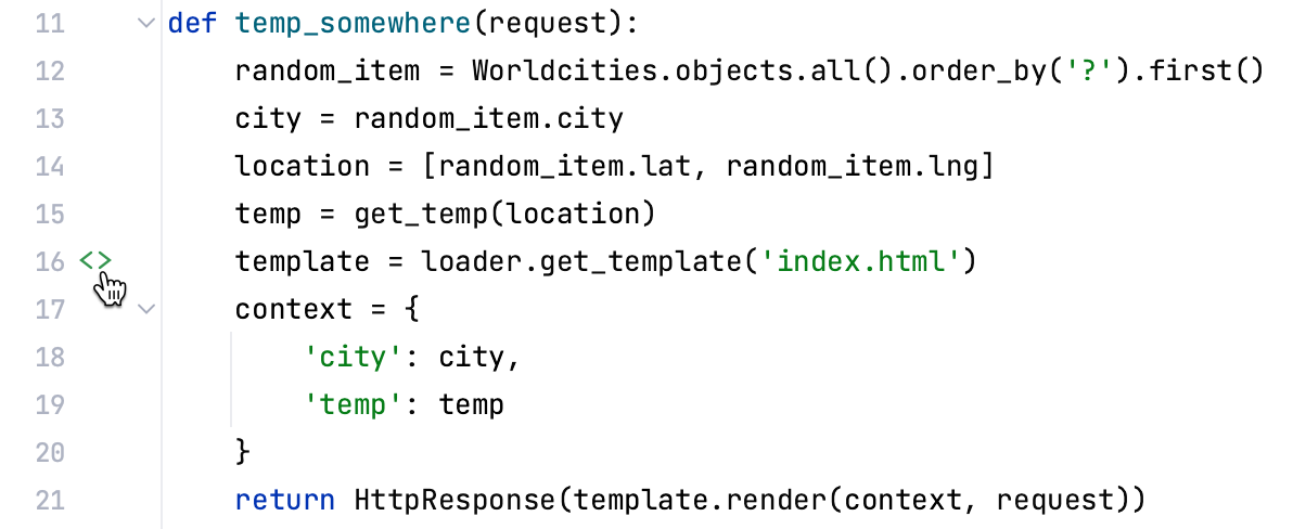Go to template from a Python script Go to template from a Python script