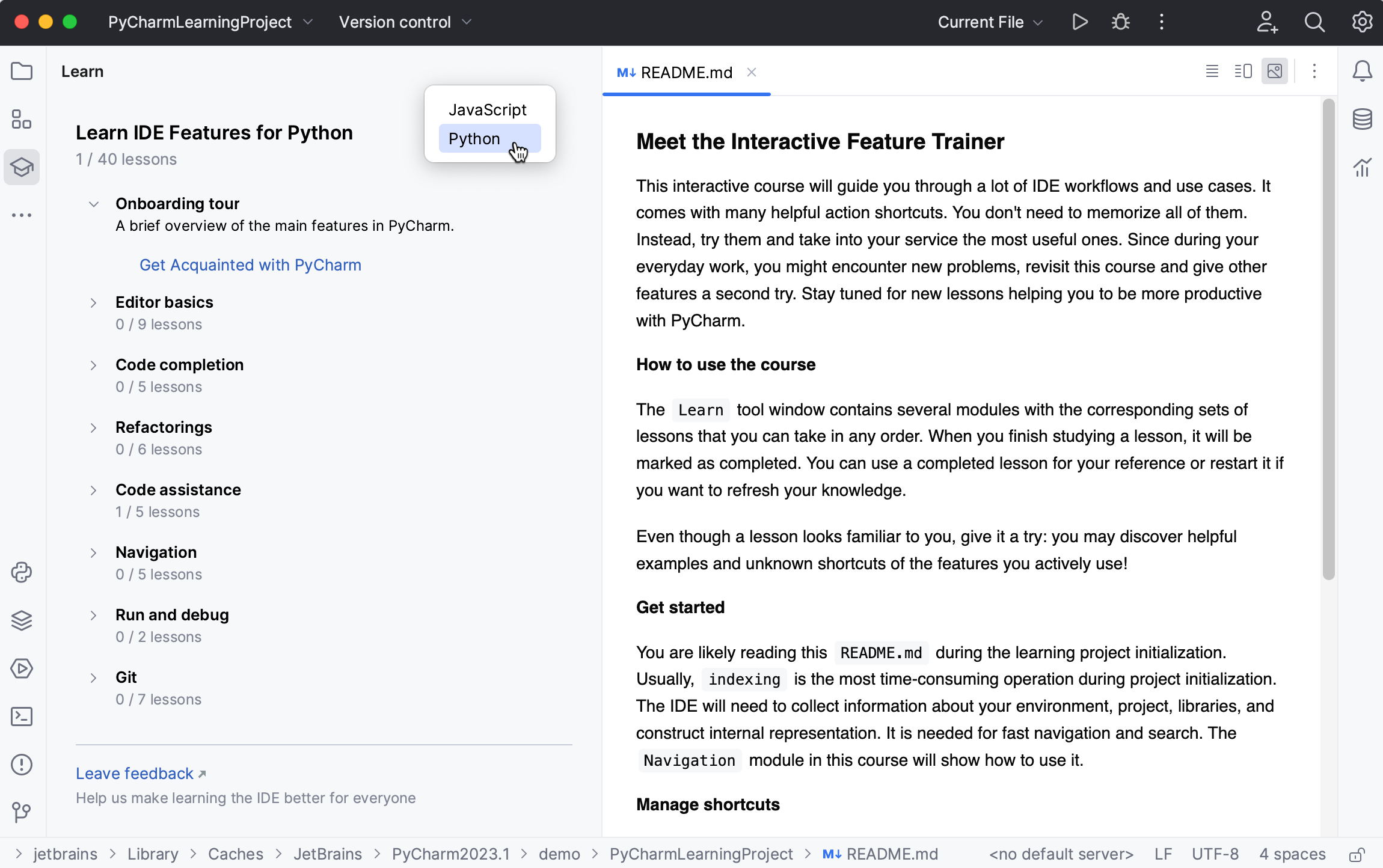 A learning project A learning project