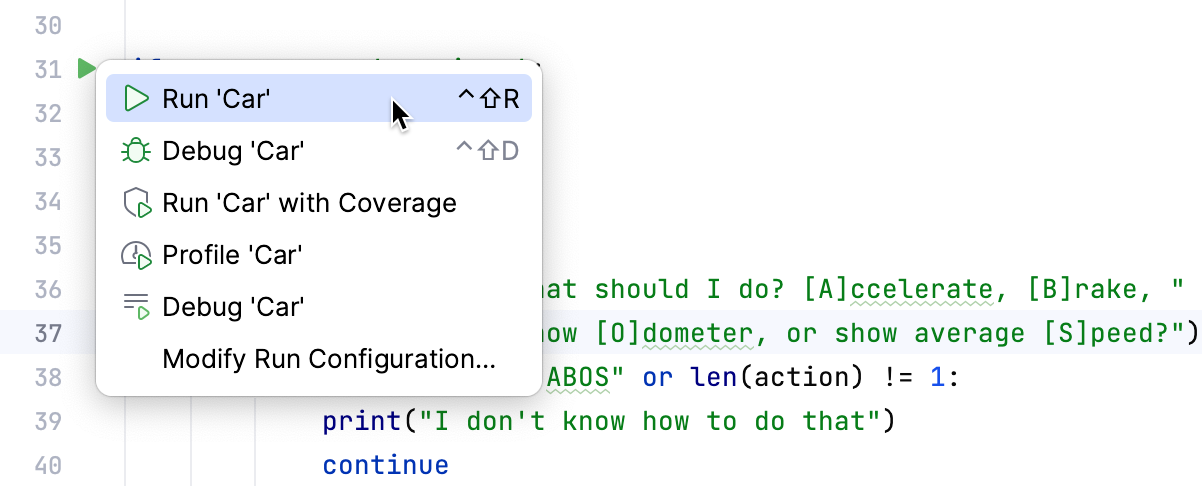 Run command Run command