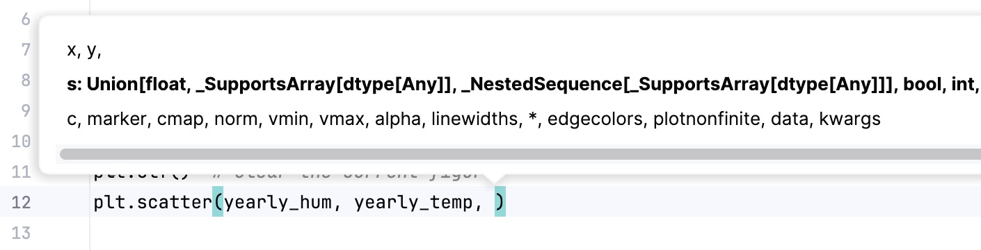 Show parameter info Show parameter info
