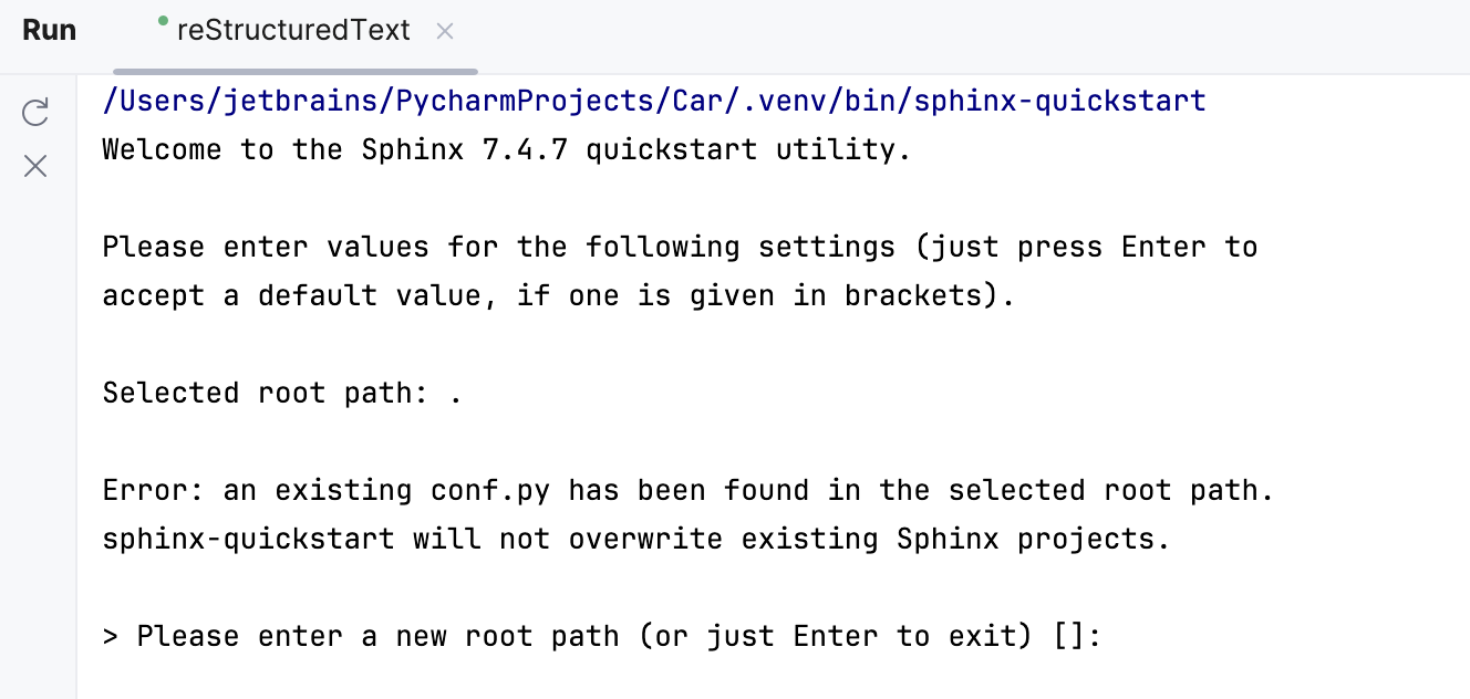 Questions in the console
