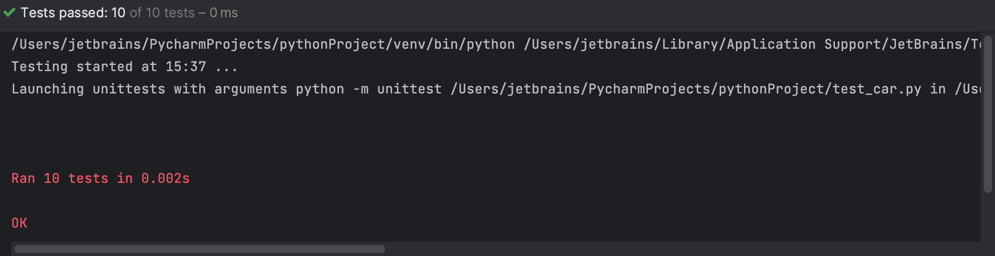 测试您的第一个 Python 应用程序 | PyCharm 文档