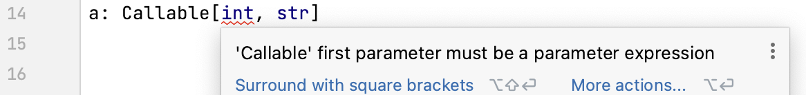 Callable 格式不正确