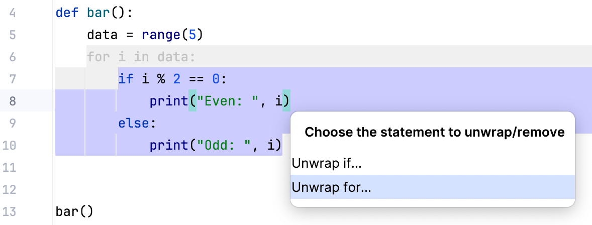 Unwrap cycle Unwrap cycle