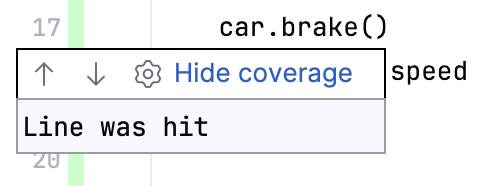在编辑器中查看覆盖率结果