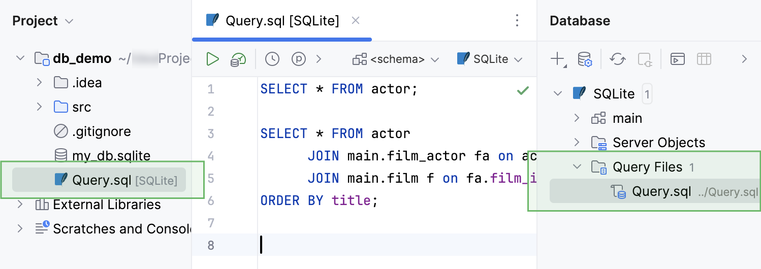 Open a query console