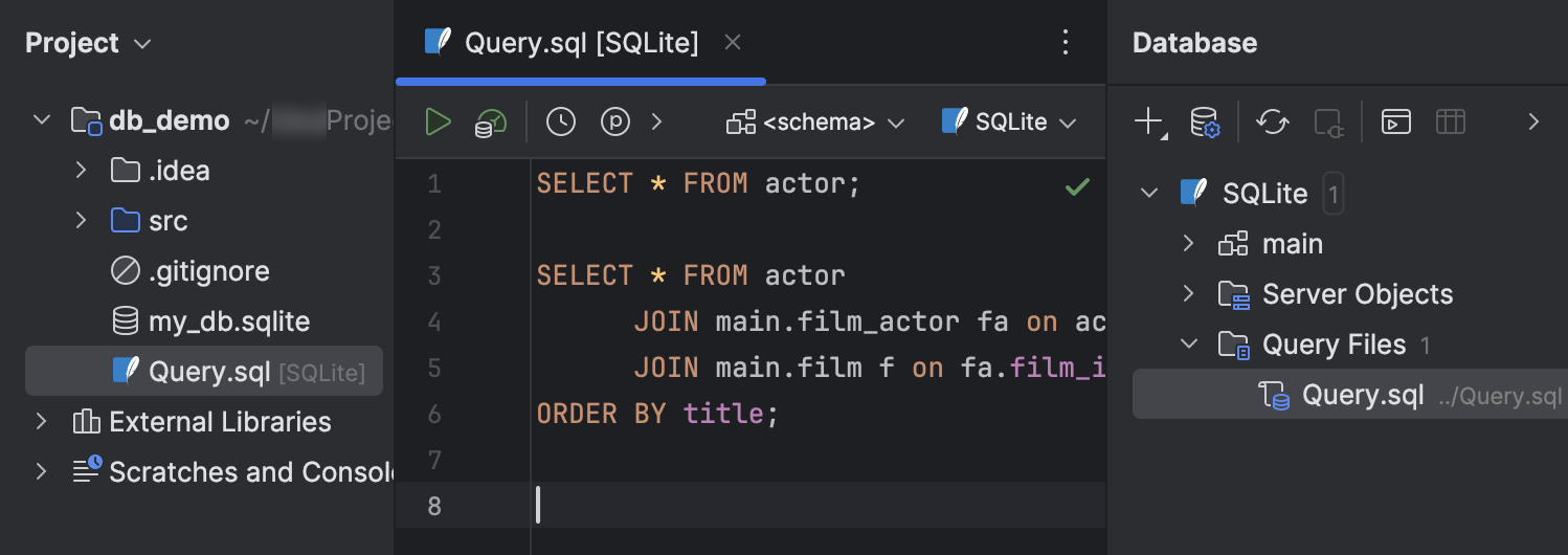 Query files | IntelliJ IDEA Documentation