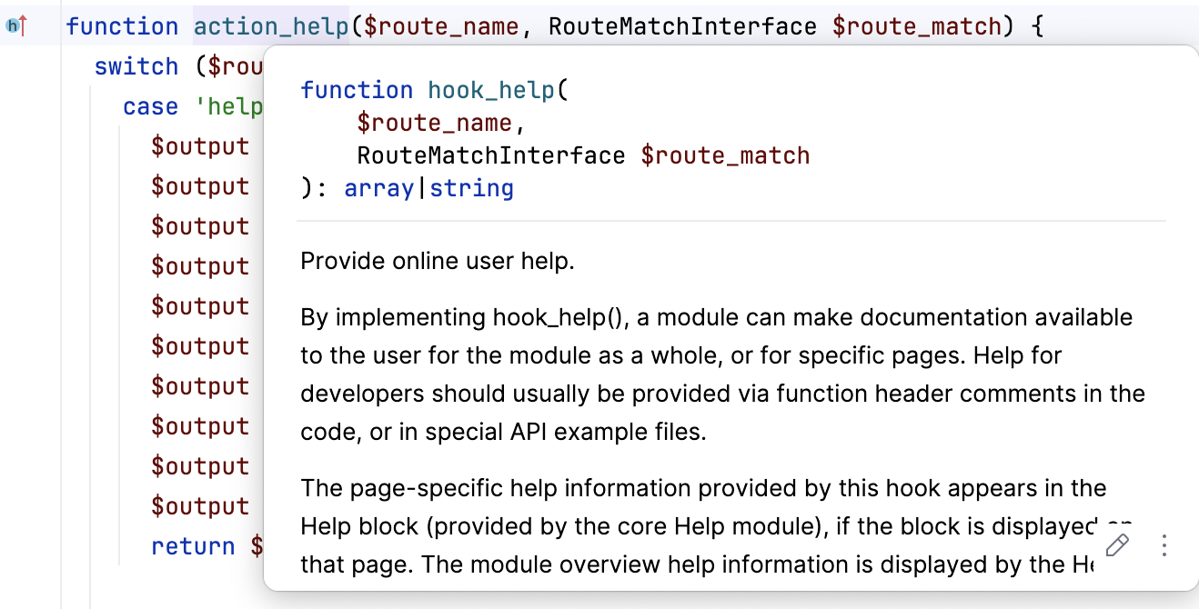 Quick documentationlookup Quick documentationlookup