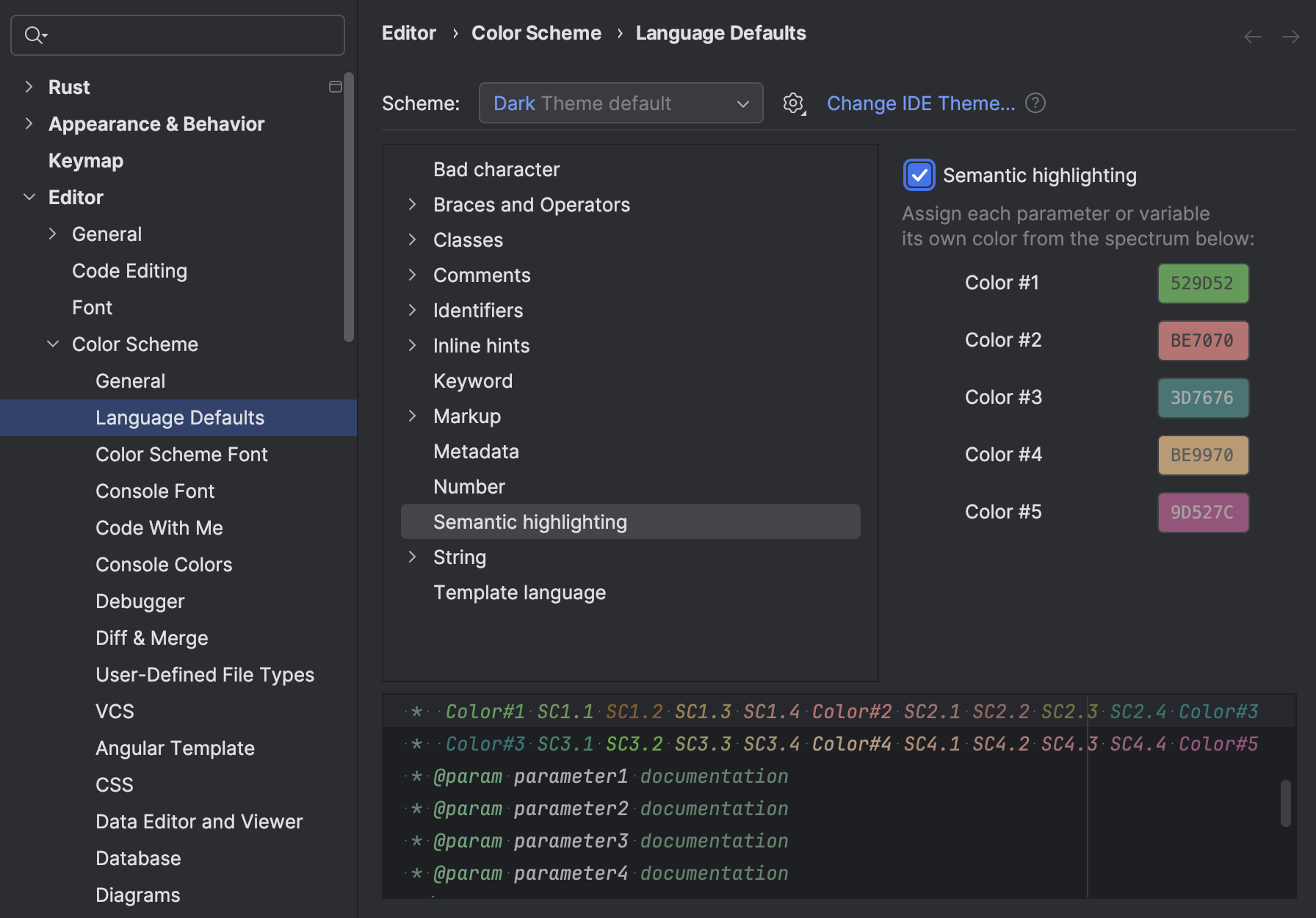 Colors and fonts | RustRover Documentation