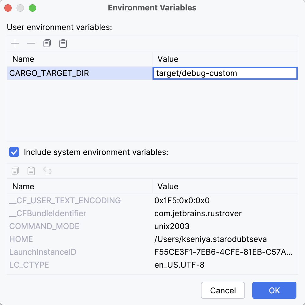 Add an environment variable