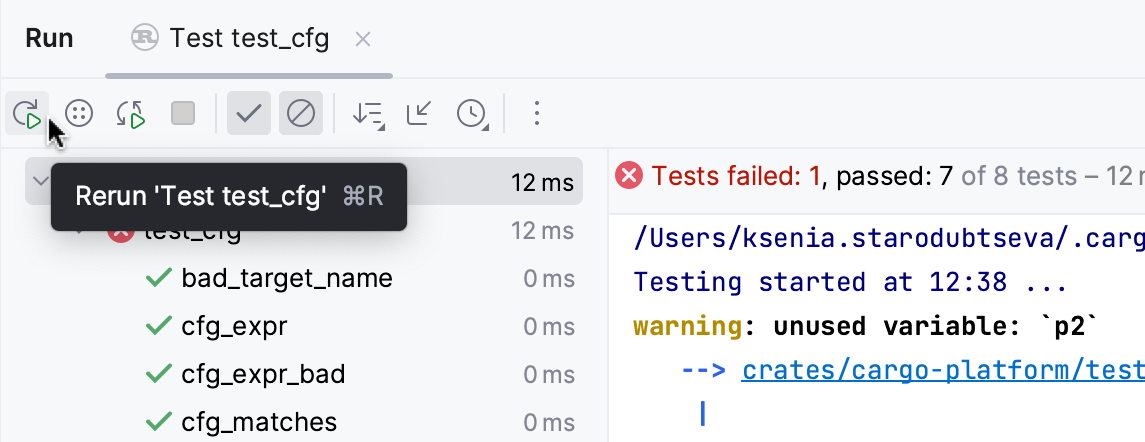 重新运行所有会话测试