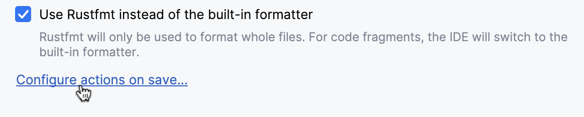 启用保存时运行 rustfmt