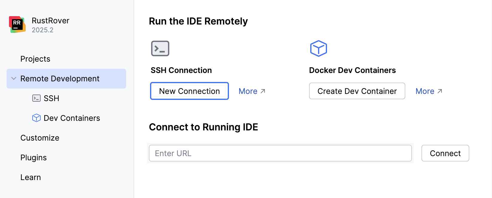 在欢迎界面配置远程开发设置