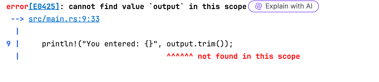 Explain compilation error with AI
