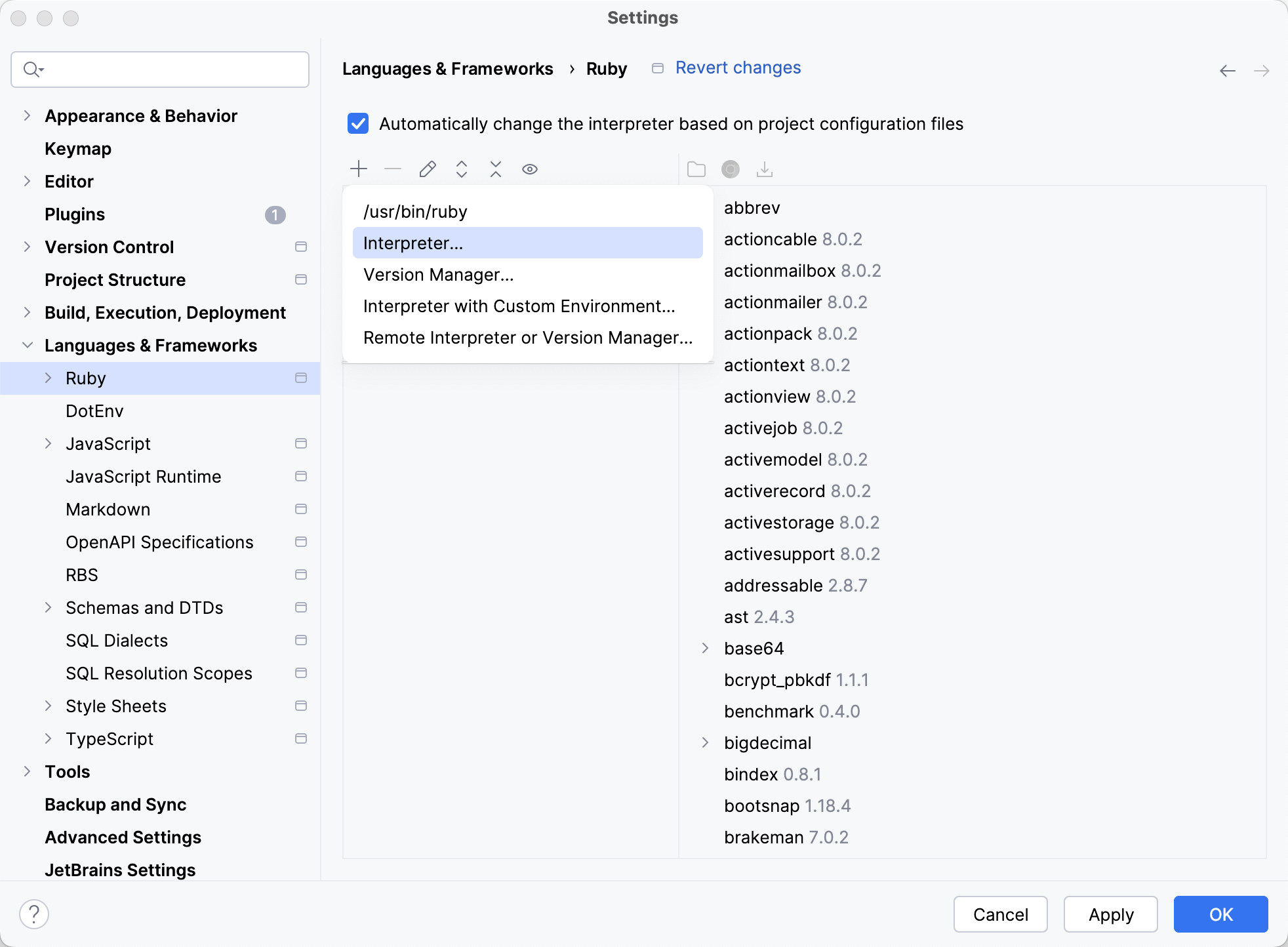 New local interpreter