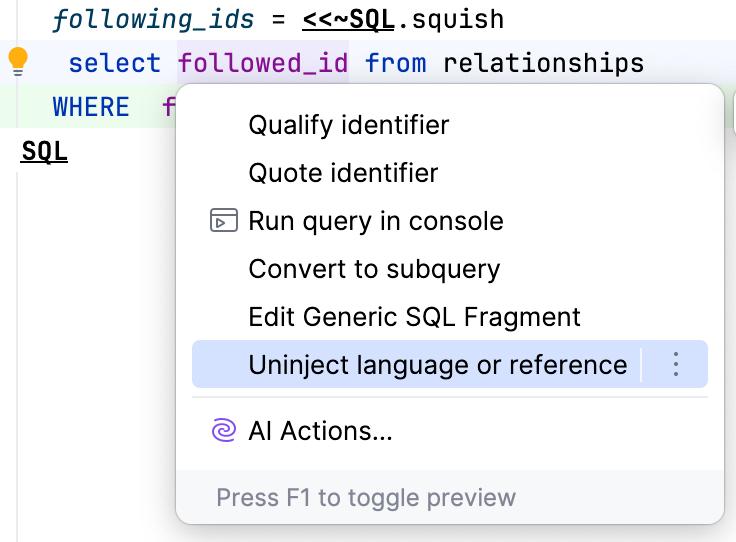 Uninjecting a language