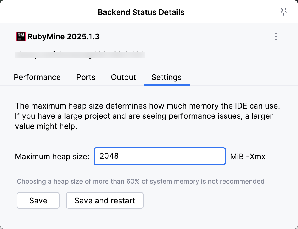 the Settings tab the Settings tab