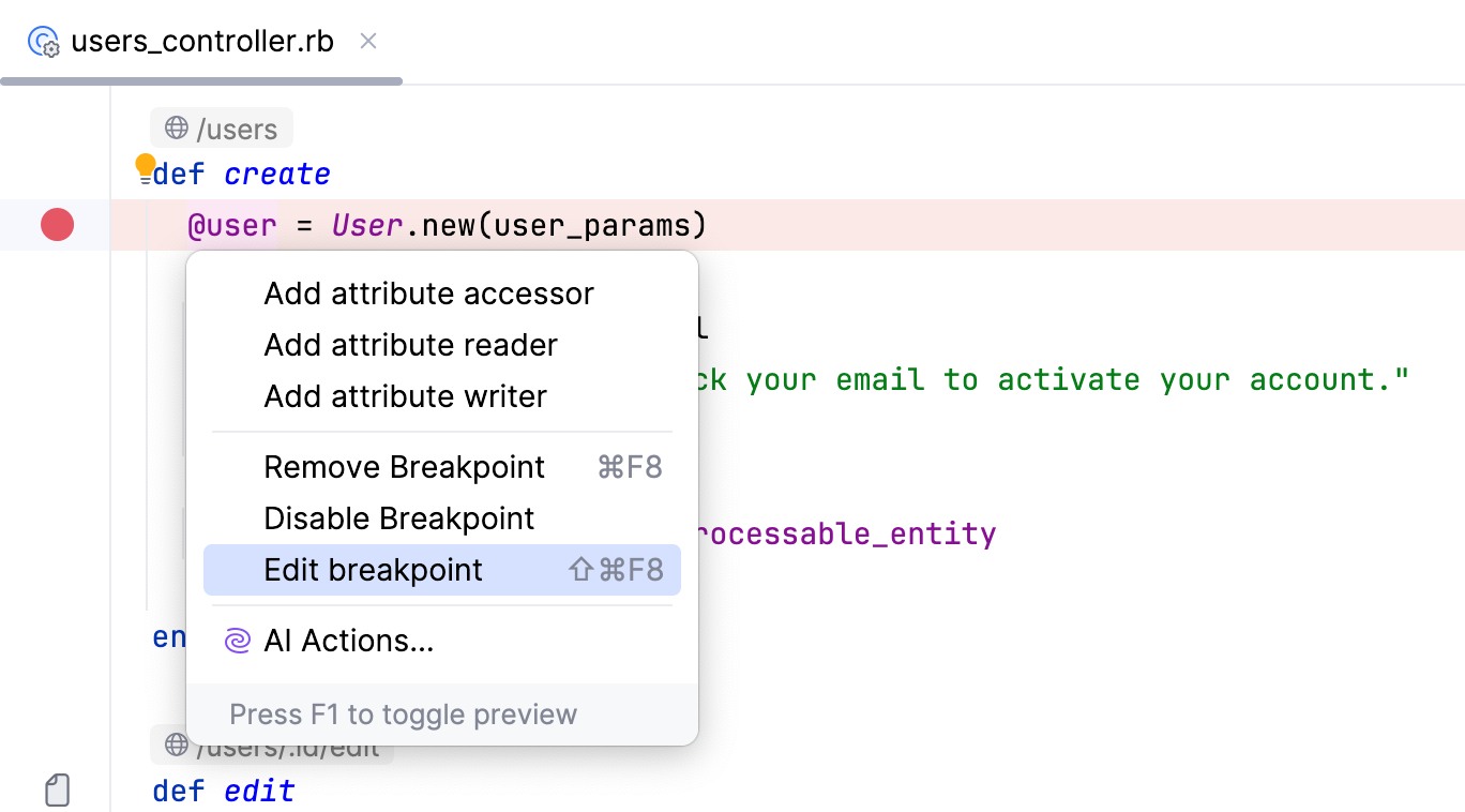 Breakpoint intentions Breakpoint intentions