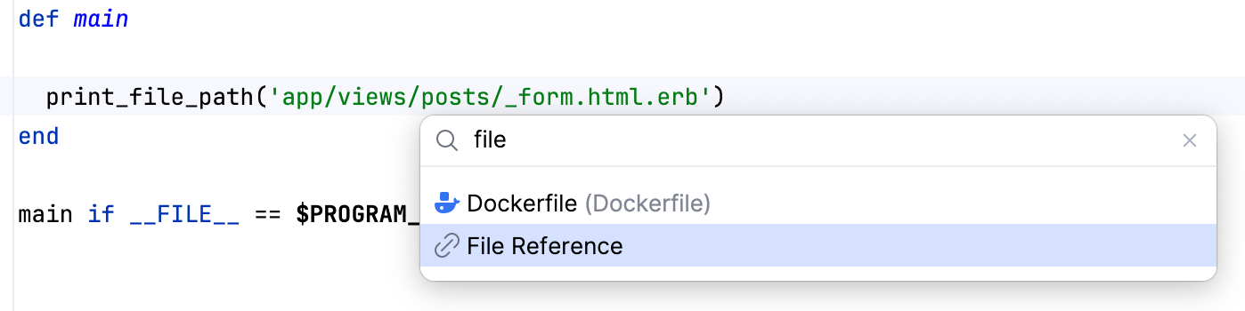 Inject a file reference