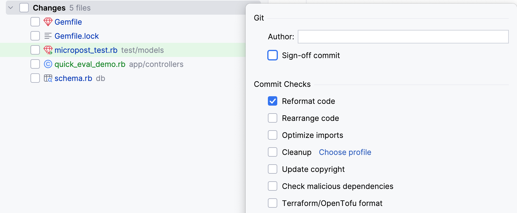 Reformatting code on commit