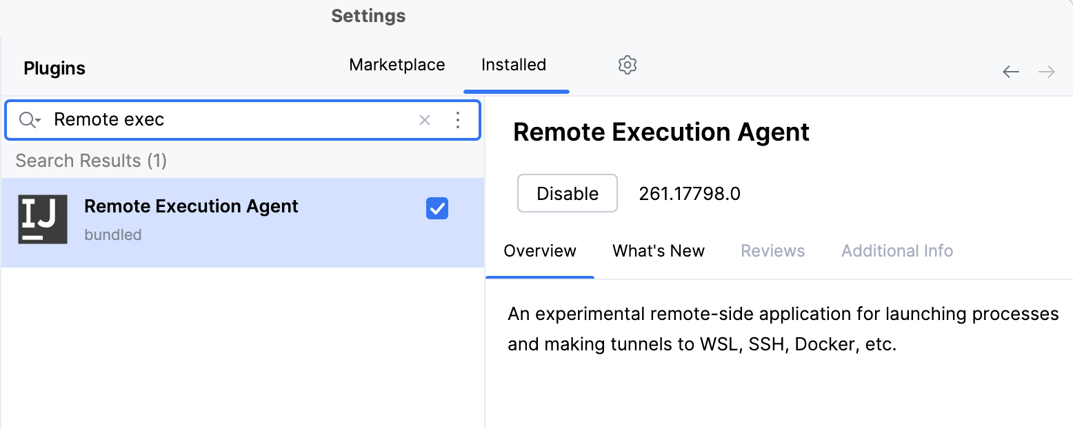 Remote Execution Agent plugin Remote Execution Agent plugin