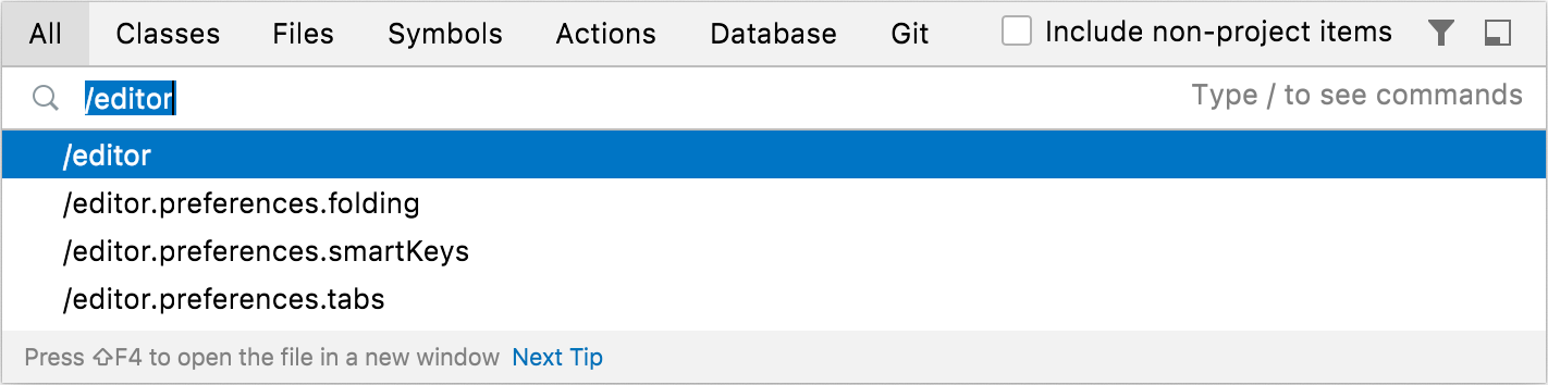 Search for Settings Search for Settings