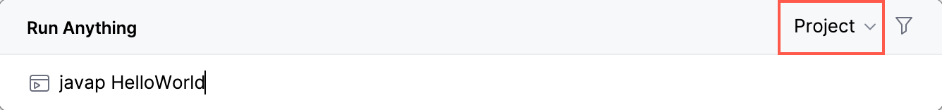 Configure Context in the Run Anything dialog Configure Context in the Run Anything dialog