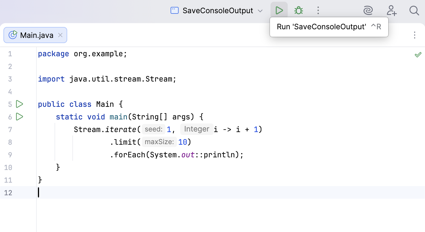 Running a configuration