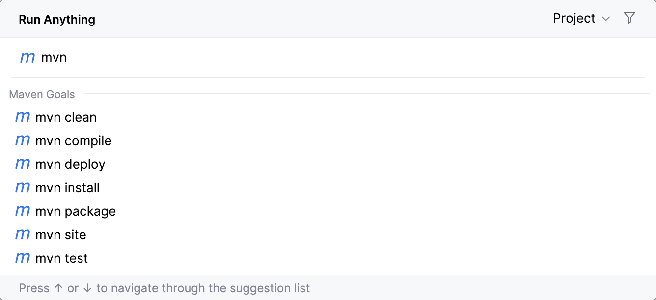 The Run Anything popup The Run Anything popup