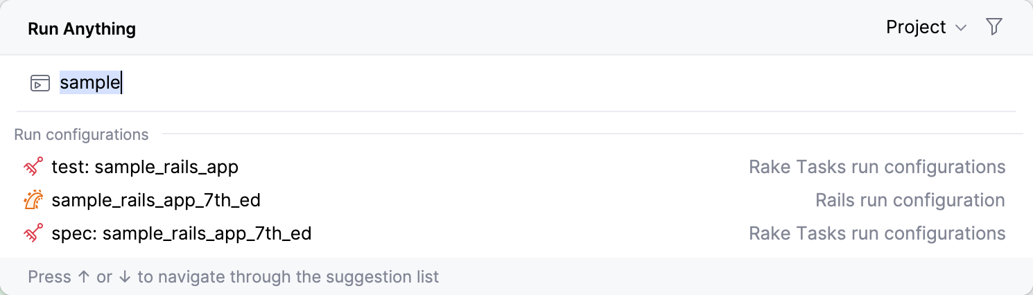 Start run/debug configurations from the Run Anything popup