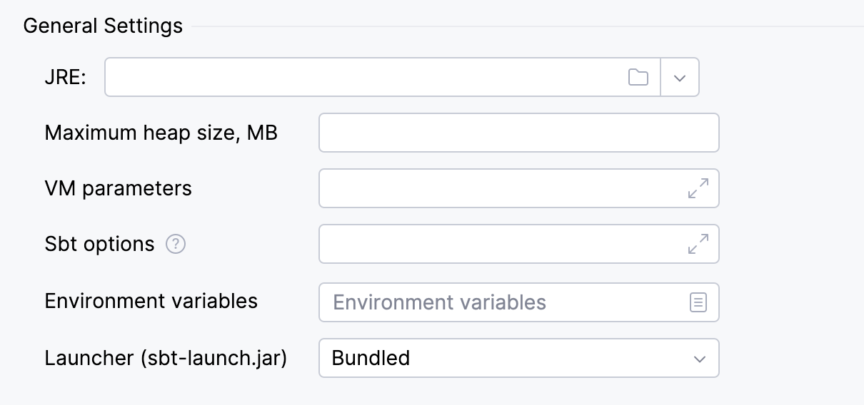 sbt General settings