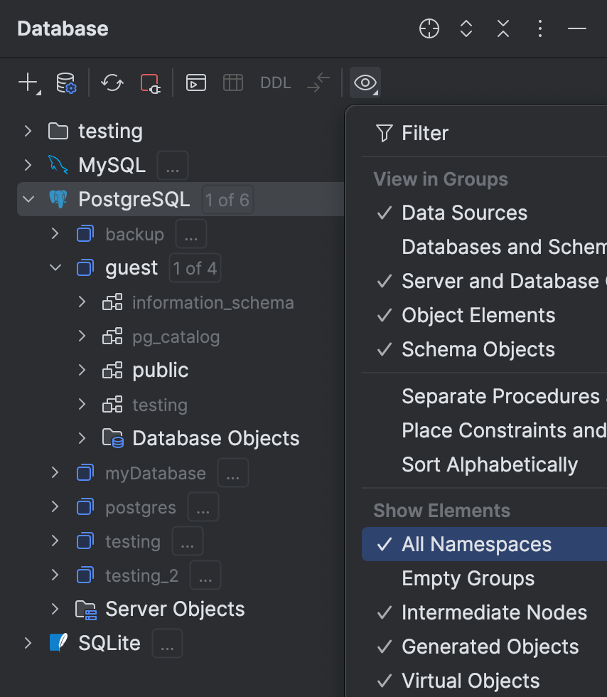 Databases | IntelliJ IDEA Documentation