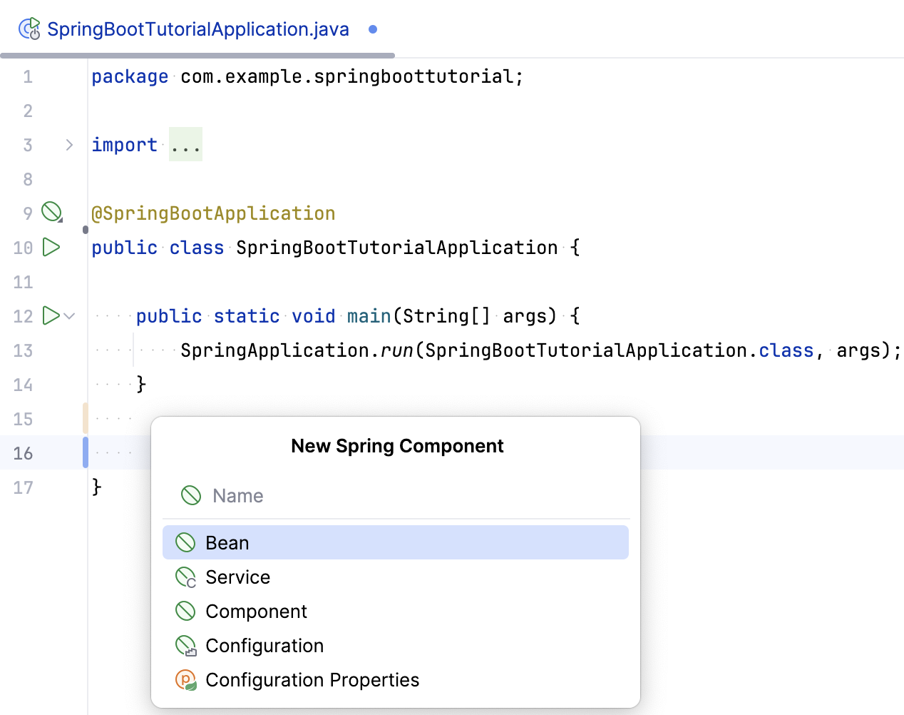 Spring file templates