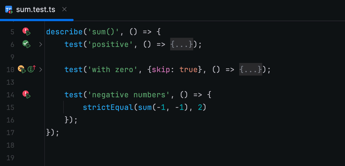 Testing TypeScript | IntelliJ IDEA Documentation