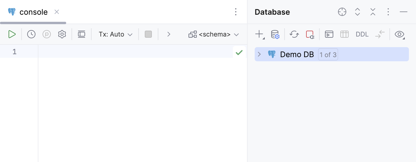 New data source in Database Explorer