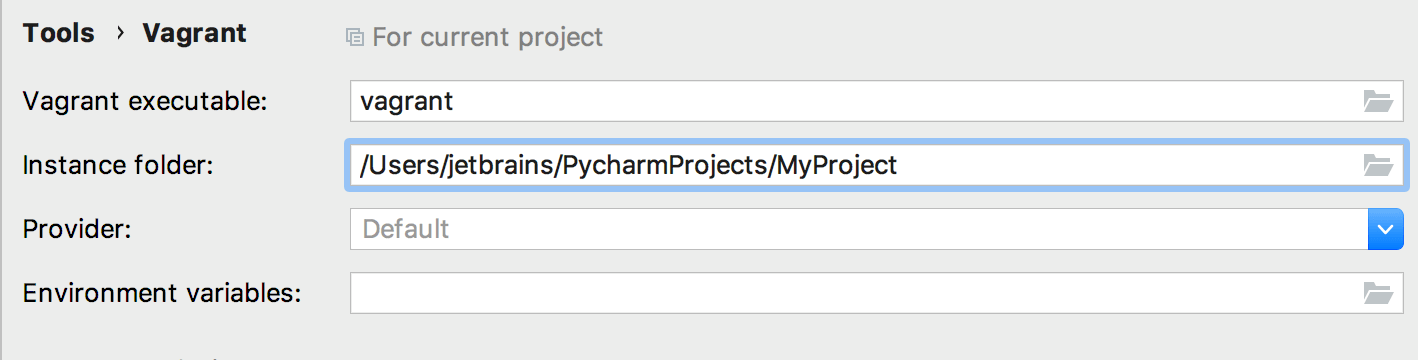 指定 Vagrant 实例文件夹 指定 Vagrant 实例文件夹
